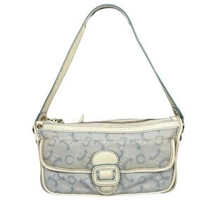 Vintage CELINE Macadam Blue White Monogram Shoulder Bag
